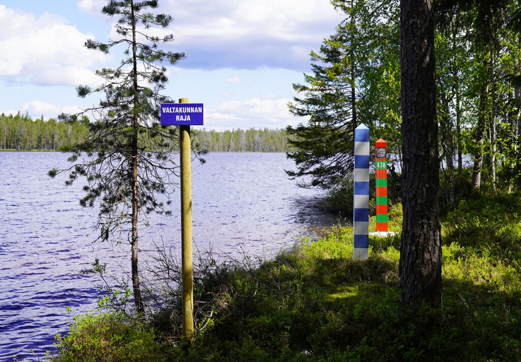Rajapaalut Suomen ja Venäjän rajalla.